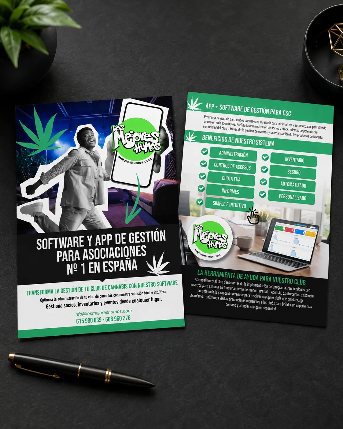 Los Mejores Humos — Flyer — Disseny gràfic
